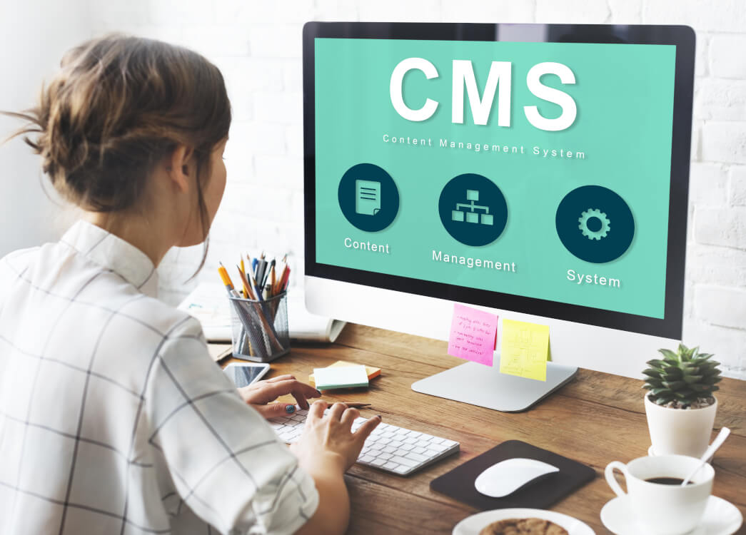 CMSを利用する女性