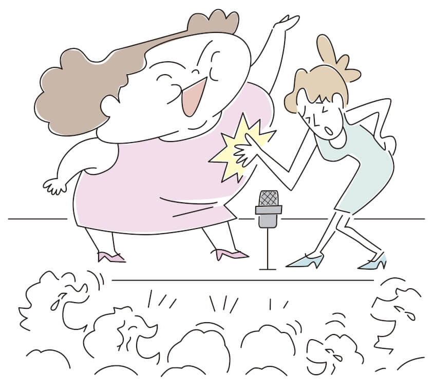掛け合いとは二人以上のものが、代わる代わる話すこと