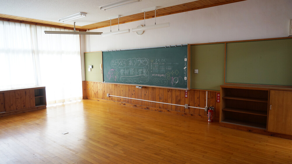 過疎化の進んだ村の学校