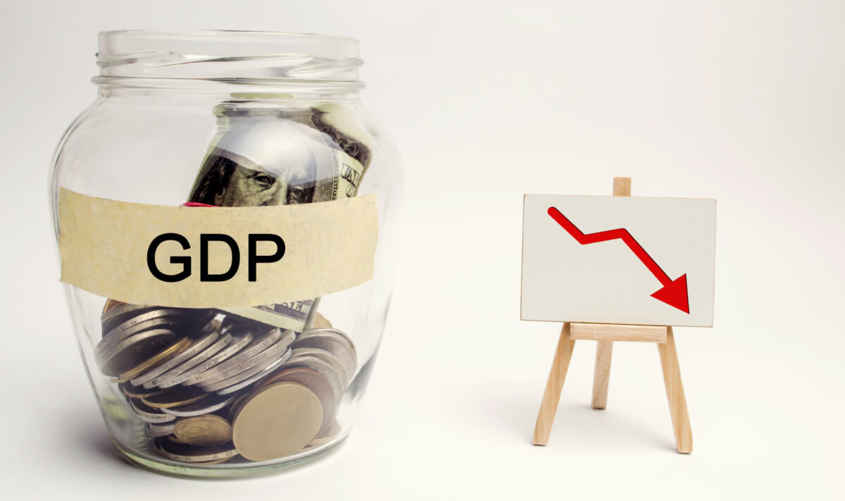 GDPが下がっているようす