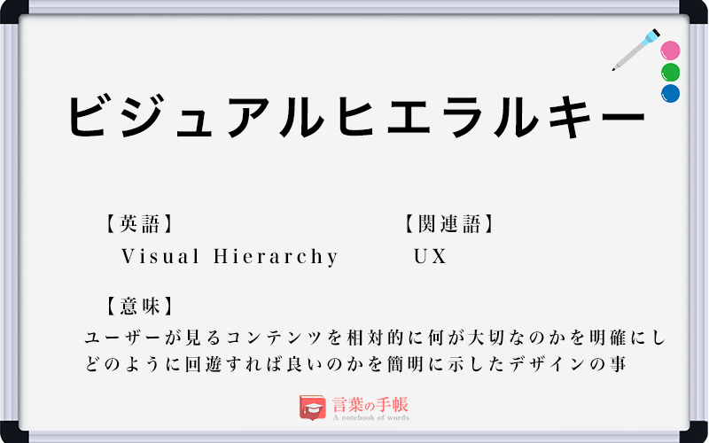 ビジュアルヒエラルキー の使い方や意味 例文や類義語を徹底解説 言葉の手帳 様々なジャンルの言葉や用語の意味や使い方 類義語や例文まで徹底解説します