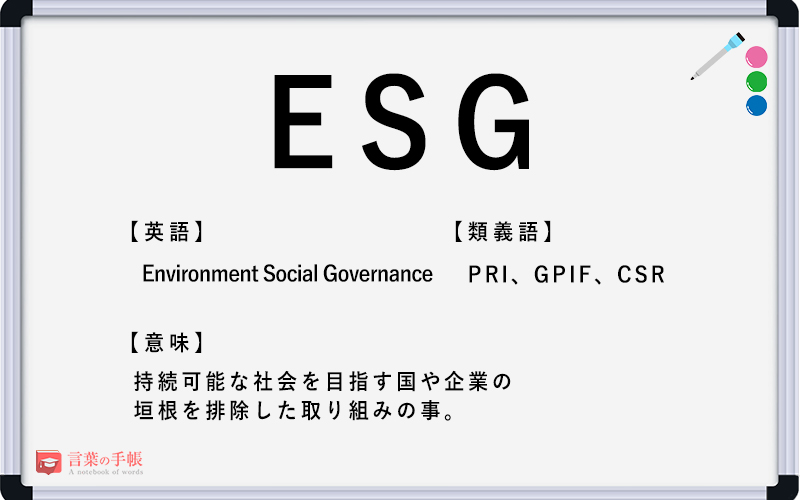 Esg の使い方や意味 例文や類義語を徹底解説 言葉の手帳 様々なジャンルの言葉や用語の意味や使い方 類義語や例文まで徹底解説します Esg の使い方や意味 例文や類義語を徹底解説 言葉の手帳 様々なジャンルの言葉や用語の意味や使い方 類義語や例文まで徹底解説します